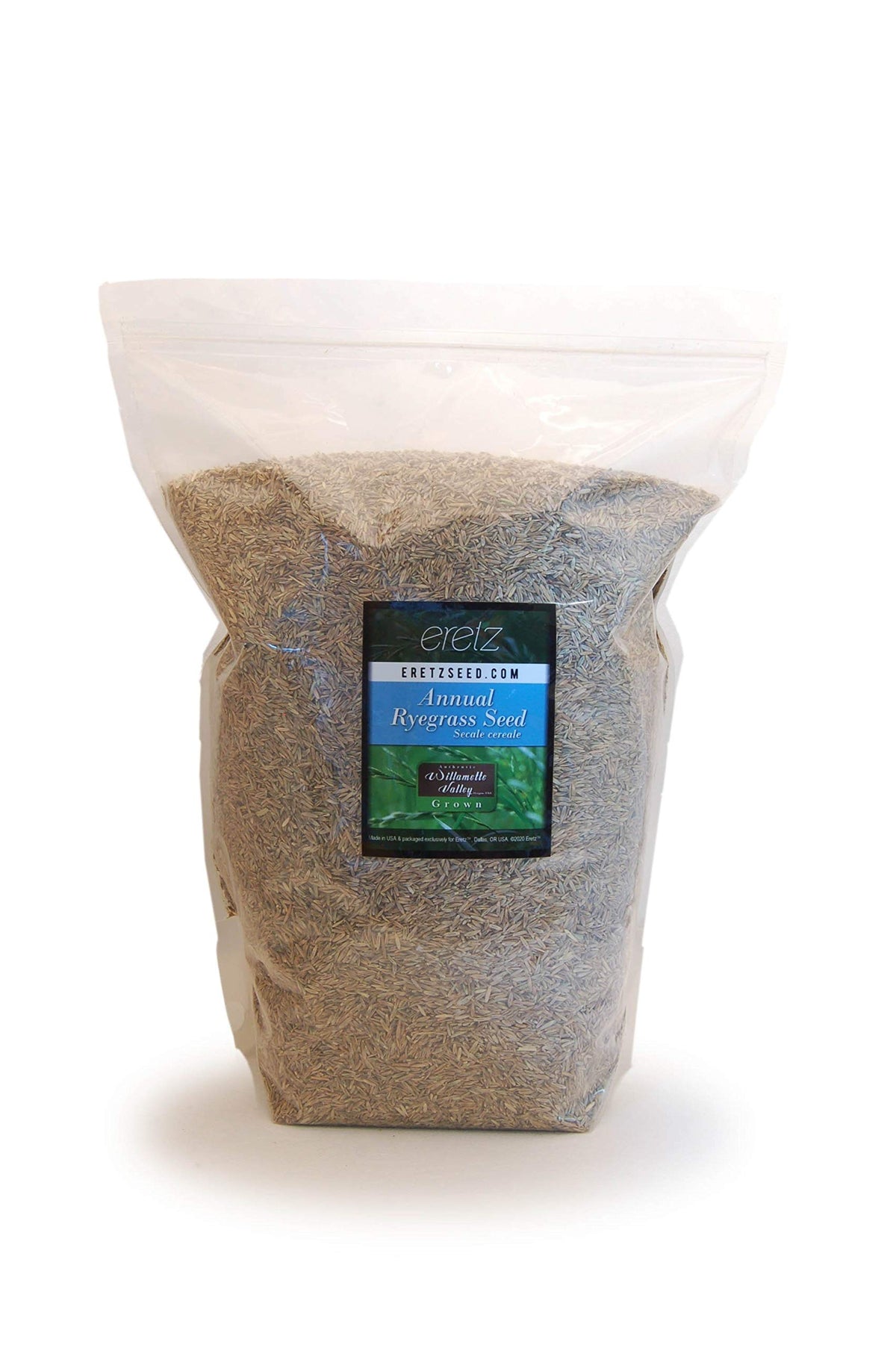Eretz annual ryegrass seed bag — premium, weed-free seed for quick lawn establishment.