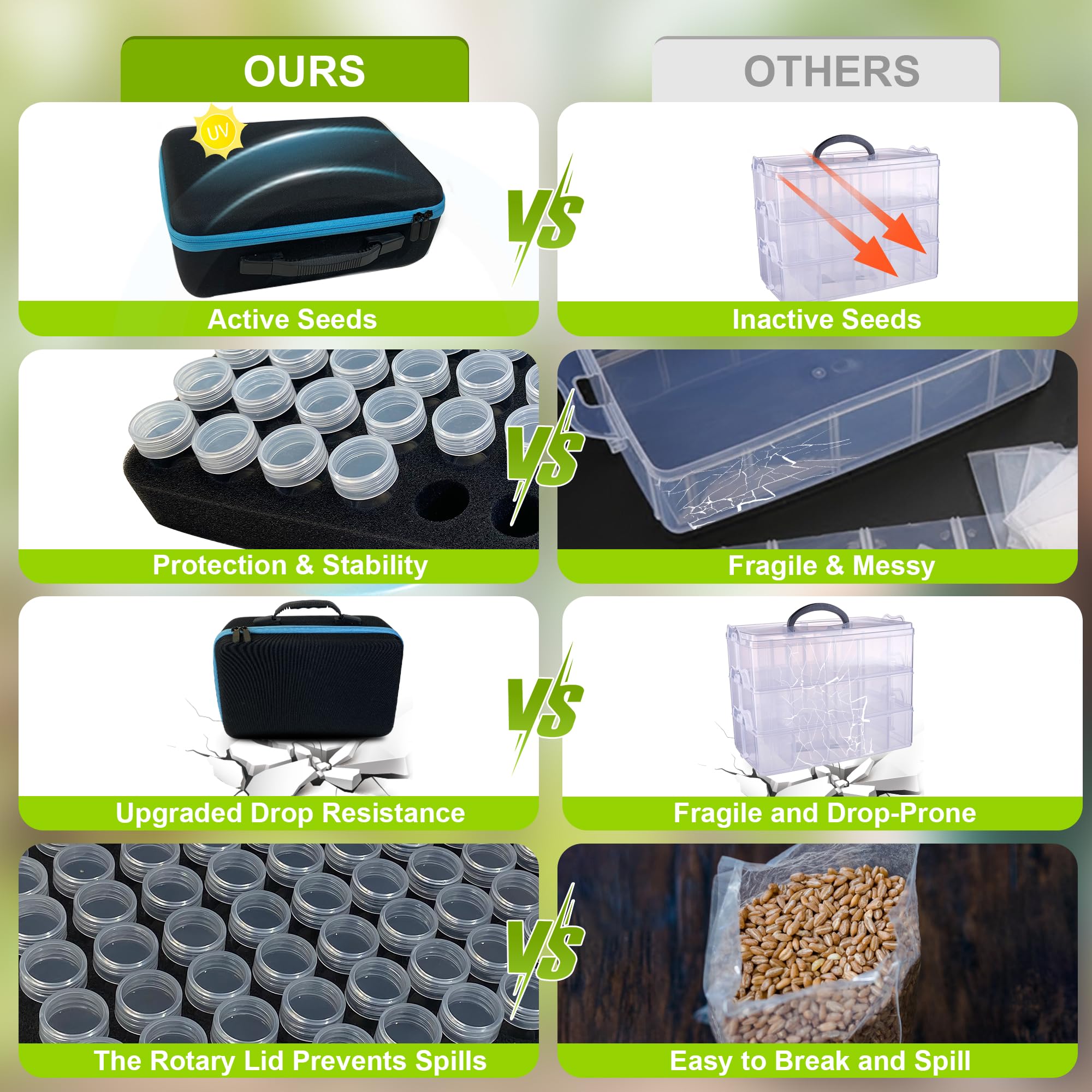 ERFEI label stickers help categorize seeds at a glance