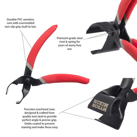Ergo Chef non-slip grip handles provide steady control for skinning.