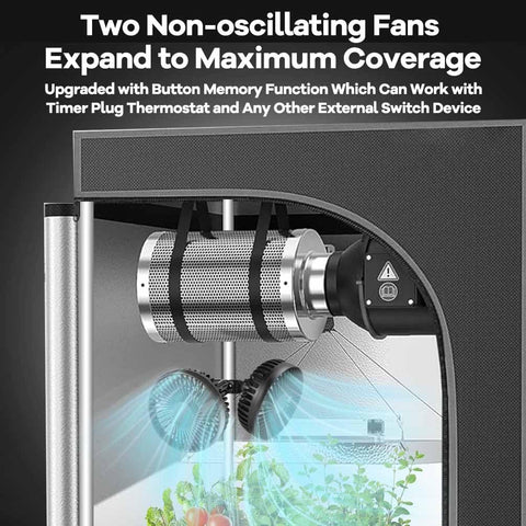 erifyng 5in dual fans with ball joint enable flexible airflow directions