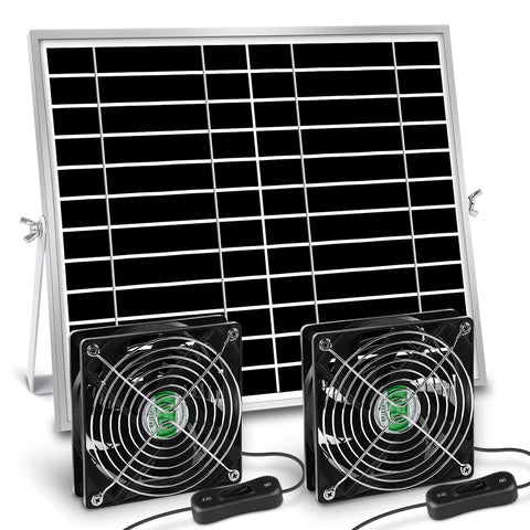 erifyng solar dual 5in fan in coop ventilation boosts airflow under sun