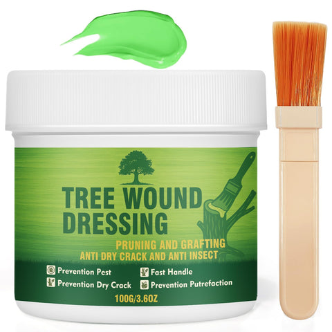 Erigathe Tree Wound Sealer paste being applied to pruning wound for moisture sealing
