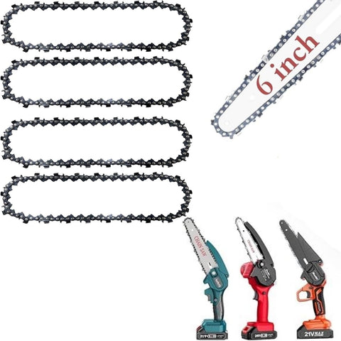 ERINKAZOE mini chainsaw chain 6inch 37 drive links for precise wood cutting.