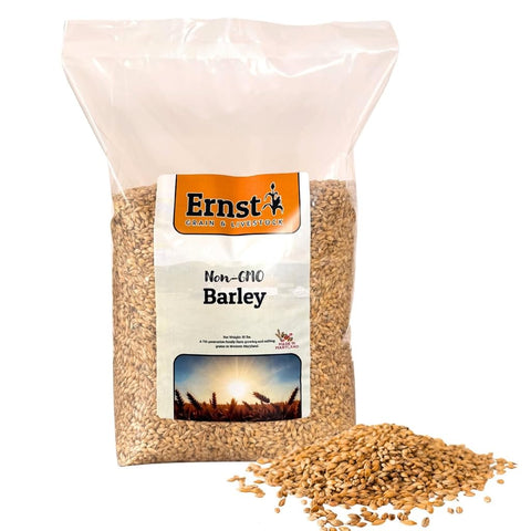 Ernst Grain & Livestock non-GMO whole barley kernels for clean farm feed.