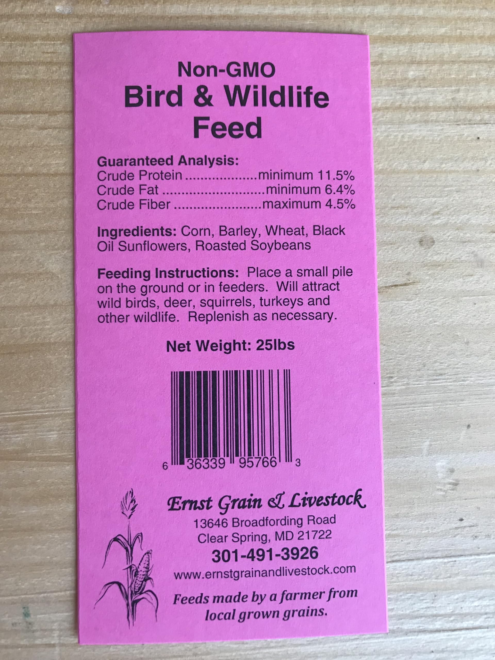 Ernst Grain & Livestock feed designed for outdoor feeders for versatile use.