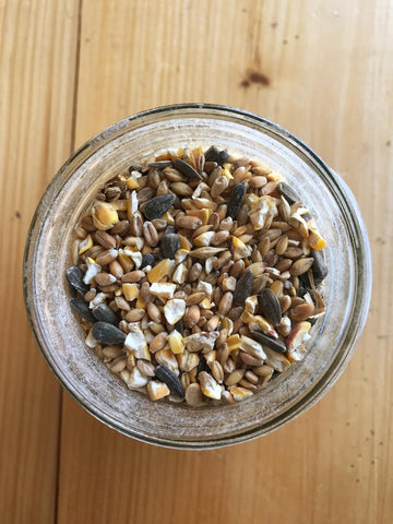 Ernst Grain & Livestock roasted soybeans provide energy in outdoor wildlife feed.