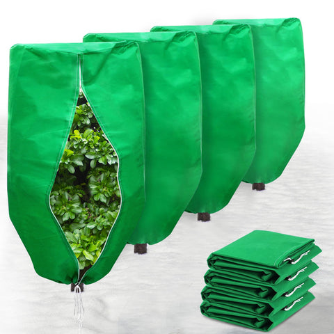 ERTIUANIO plant covers with rounded-top design shield shrubs and flowers from winter cold.