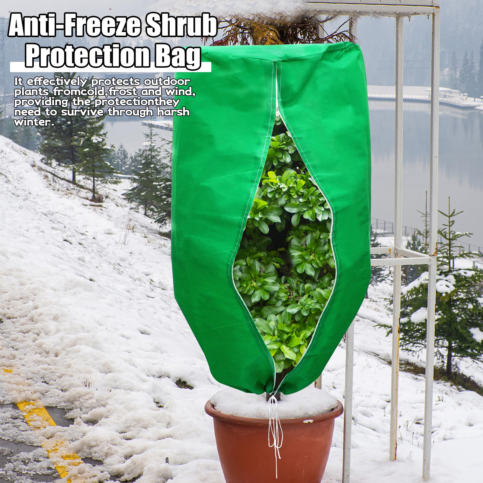 ERTIUANIO breathable fabric allows light and moisture while protecting plants.