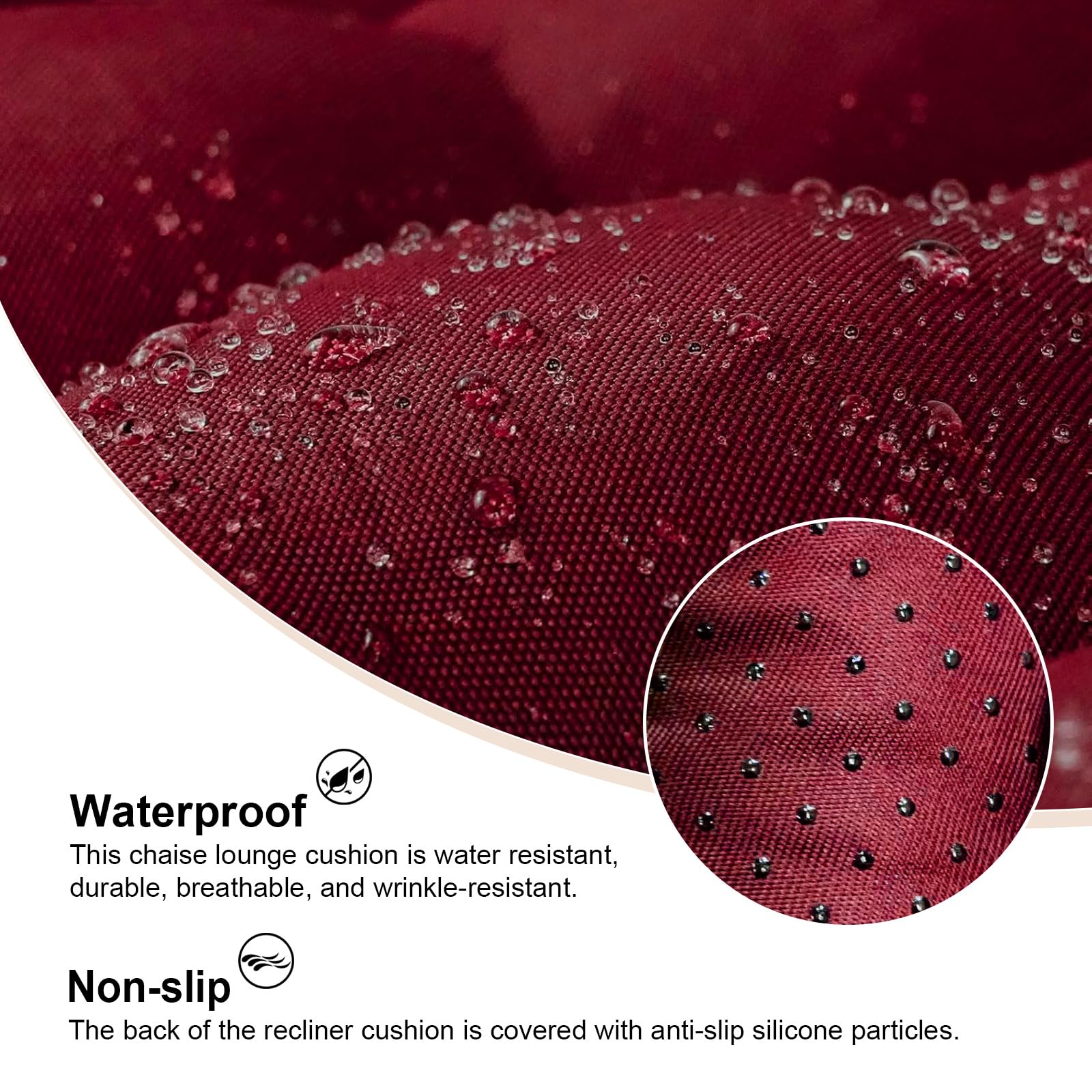 ERWUDEling cushion features non-slip bottom for secure placement on various chairs