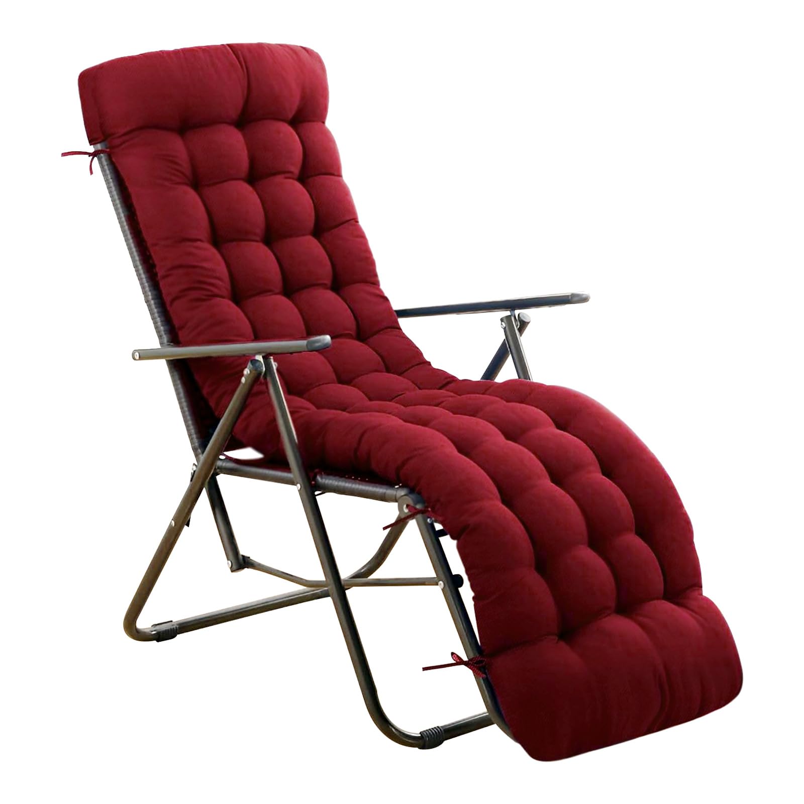 ERWUDEling patio lounge chair cushion 67-inch with non-slip bottom for stable outdoor seating