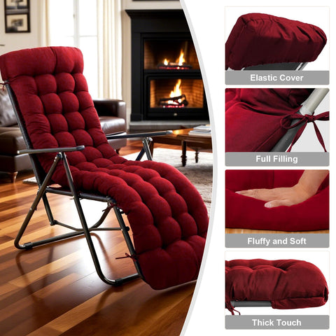 ERWUDEling wine red outdoor cushion shown on patio furniture for a vibrant look