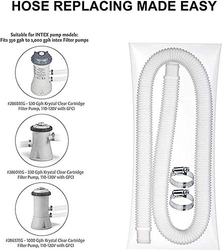 ERYEE pool hose being installed with simple tool-assisted setup
