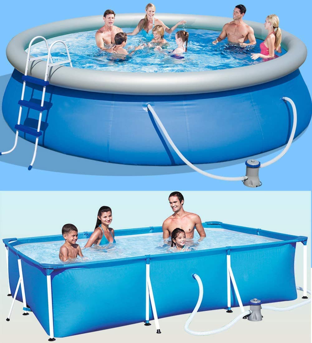 ERYEE pool hose in outdoor pool setting suggesting reliable maintenance
