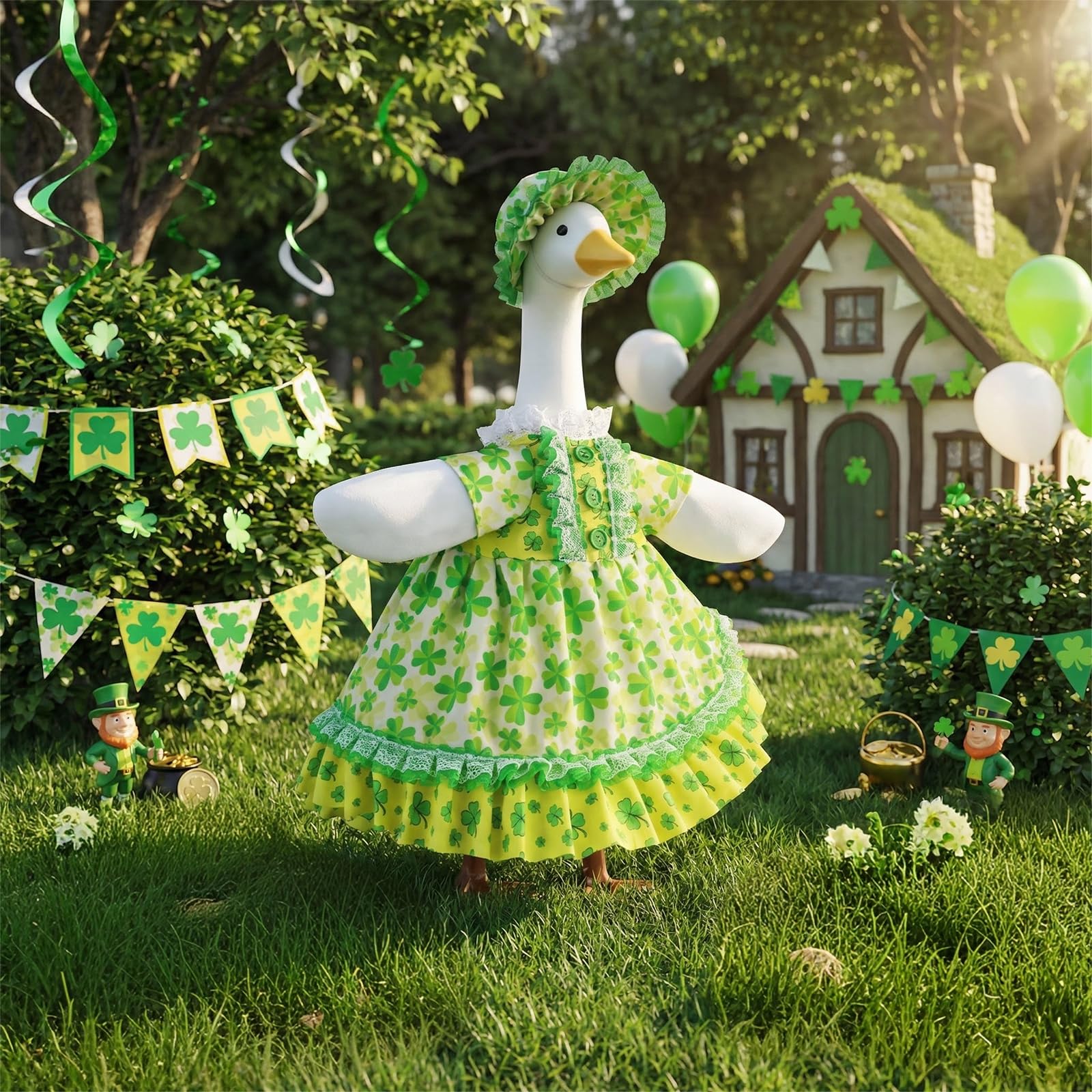 Erythem gift for garden goose decor brings cheerful Irish charm to any yard.