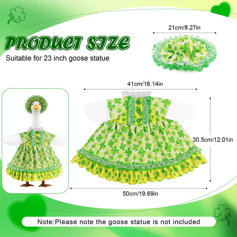 Erythem shamrock hat completes the St. Patrick's look for your goose.