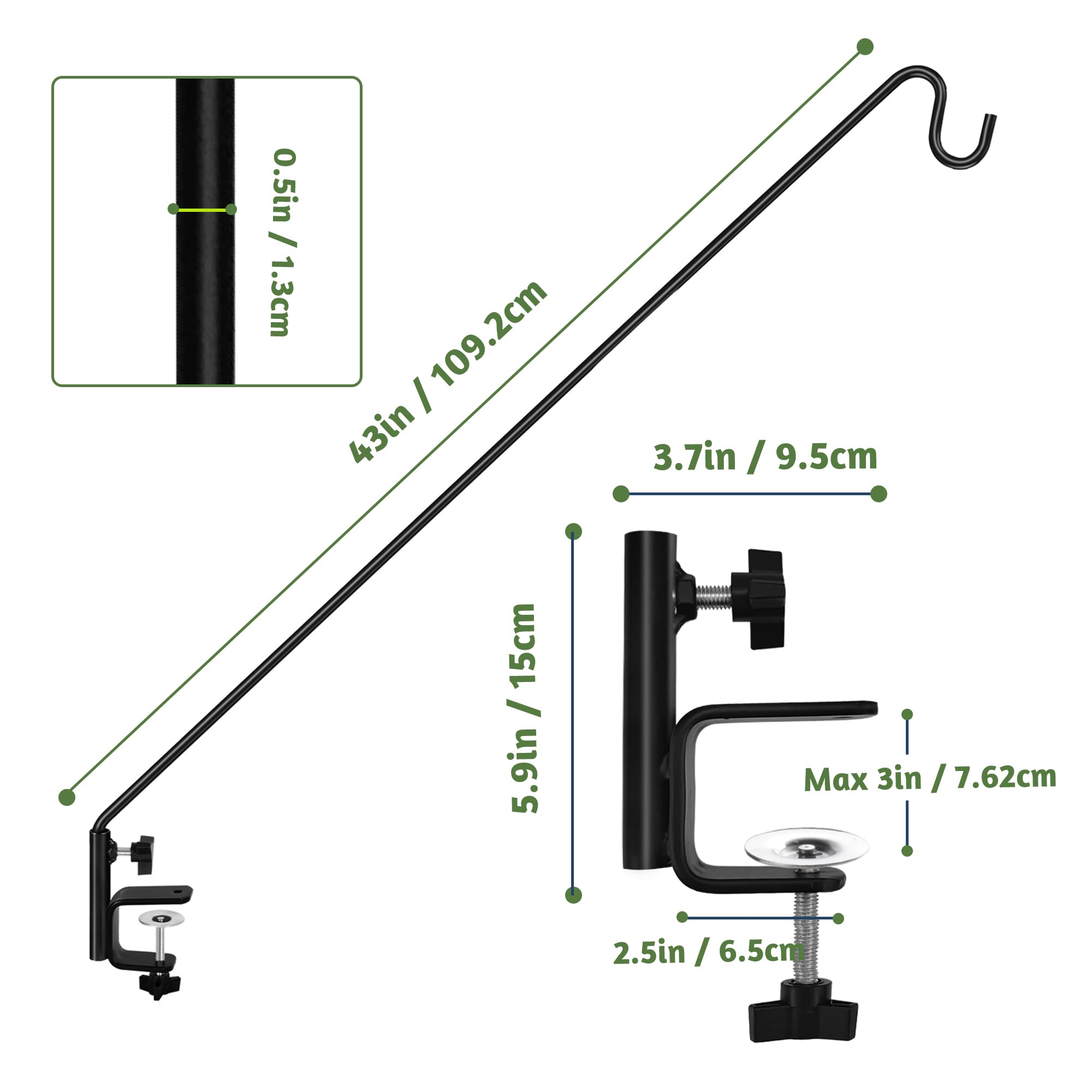 ERYTLLY bird feeder hanger on railing for clear bird viewing