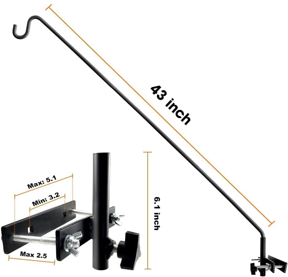 ERYTLLY heavy-duty steel deck hook with black coating resists weathering.
