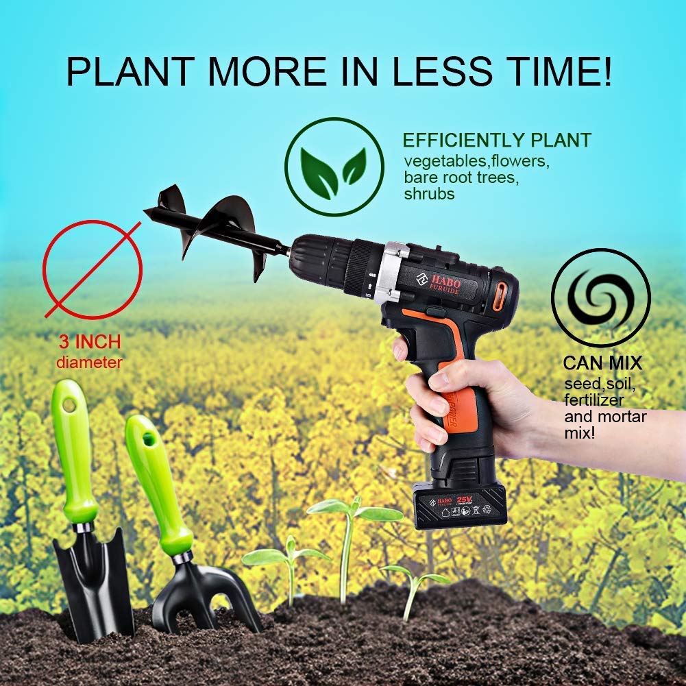 ERYTLLY 10-gauge flighting with black powder coat resists wear during digging.