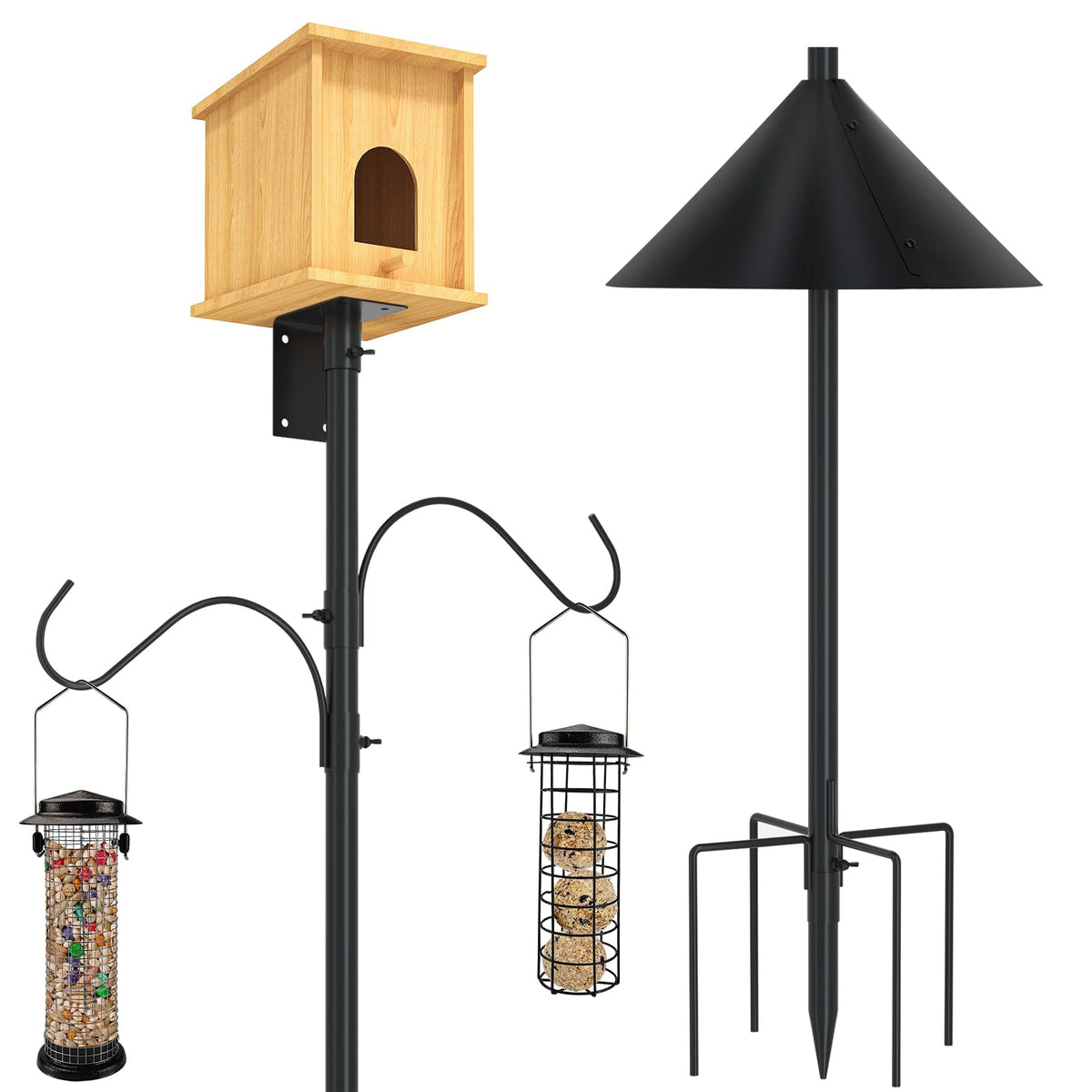 ERYTLLY bird house pole 80 inch base for sturdy outdoor mounting