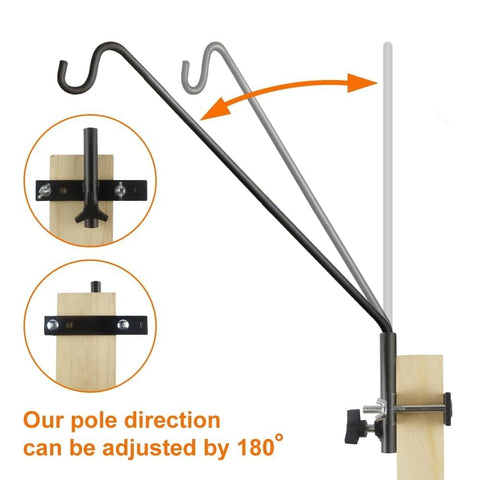 ERYTLLLY black powder coated outdoor rail hook for durability