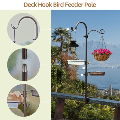 ERYTLLY adjustable hooks positioned on the pole for smaller feeders