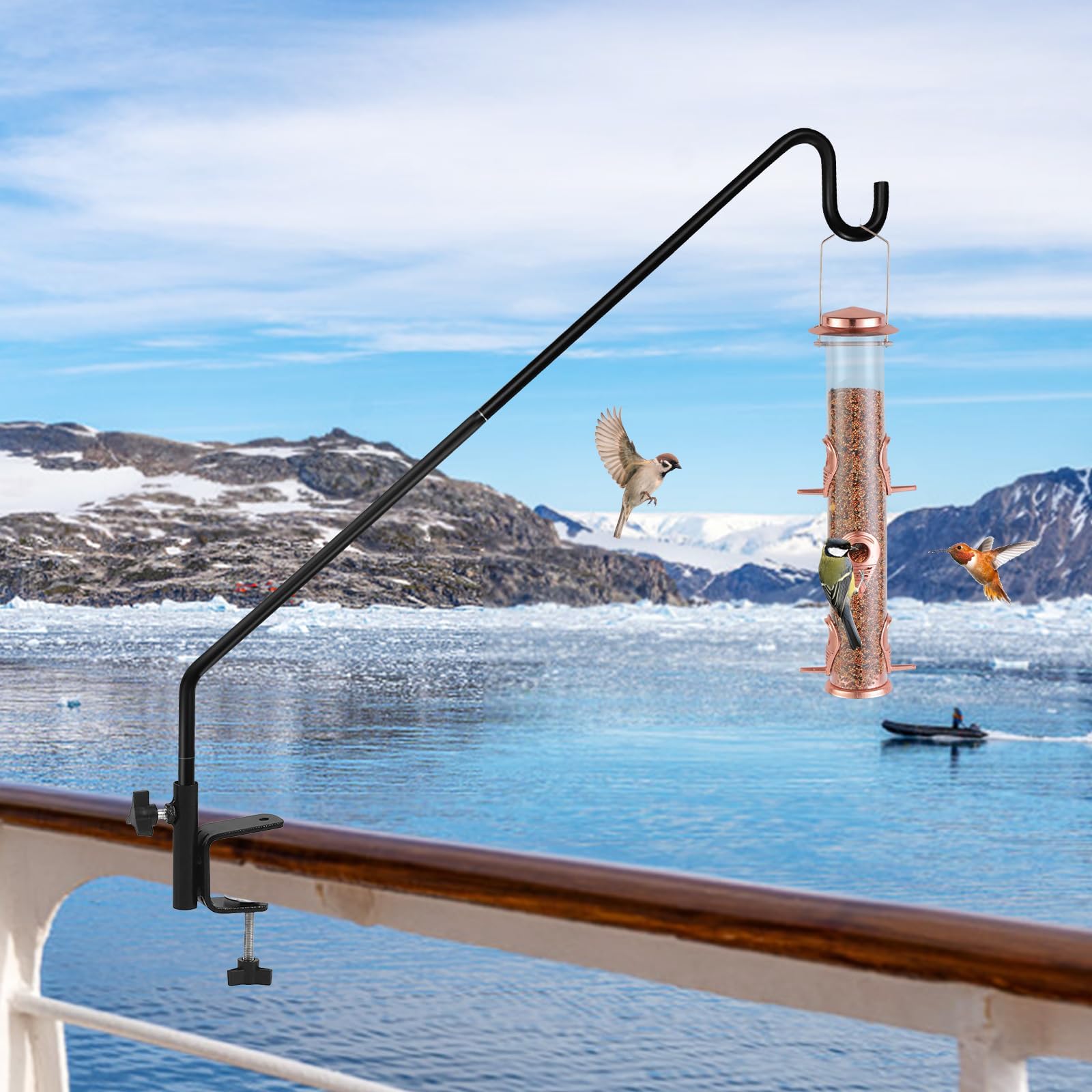 ERYTLLY easy-install railing clamp fits up to 3 inches.