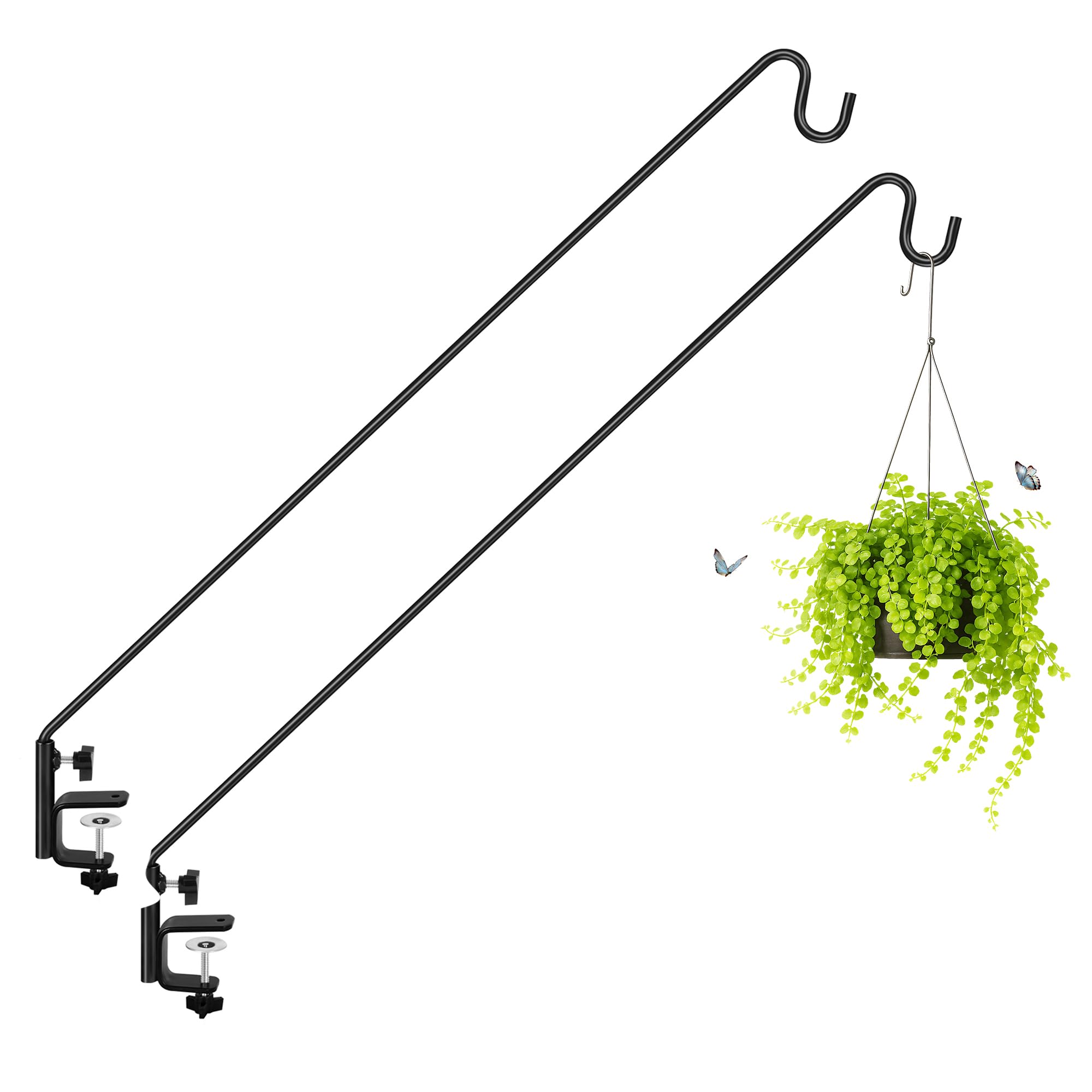 ERYTLLY extended-reach deck hook on wall bracket offering 43-inch hanging reach for bird feeders