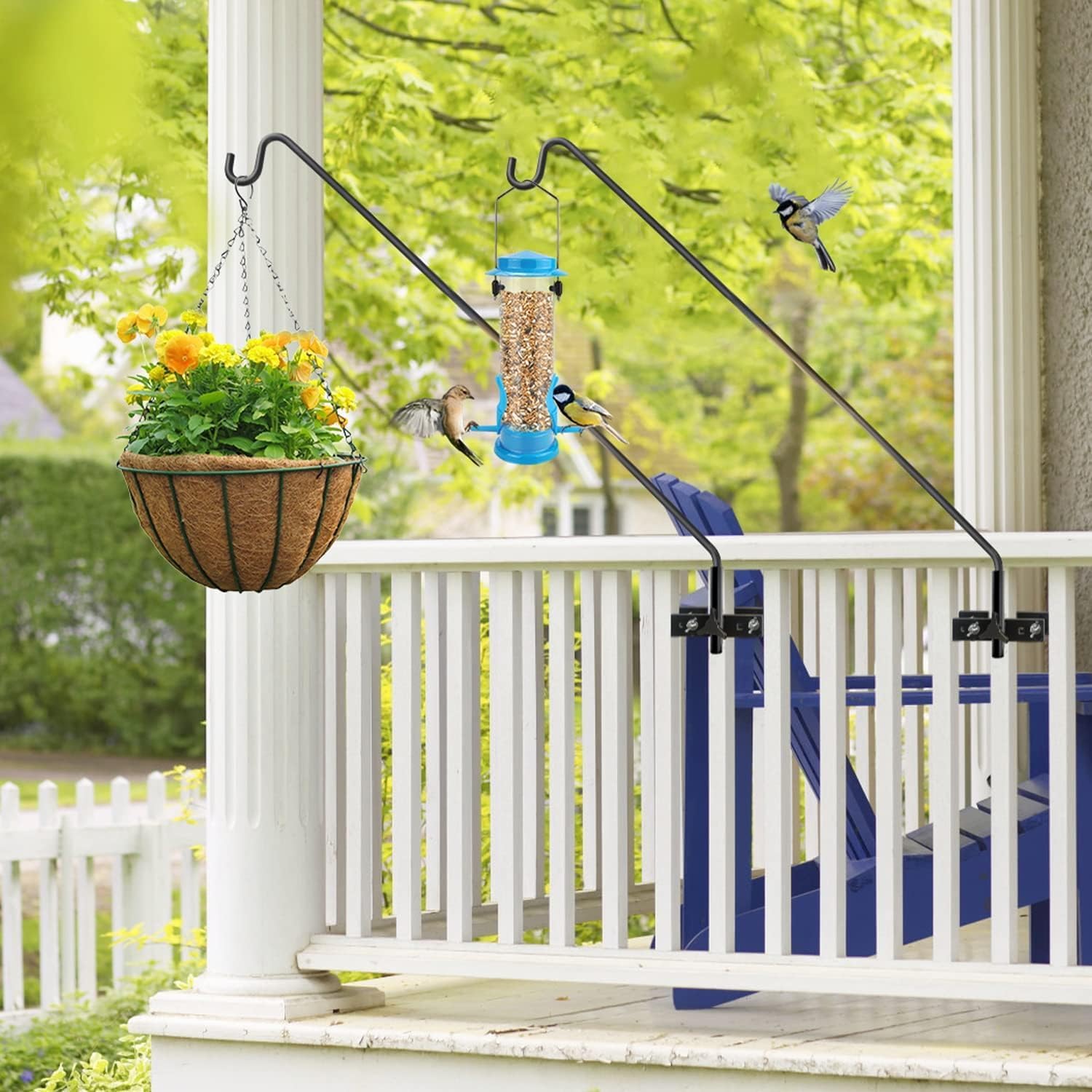 ERYTLLLY multipurpose deck hook for feeders planters and lights on outdoor spaces