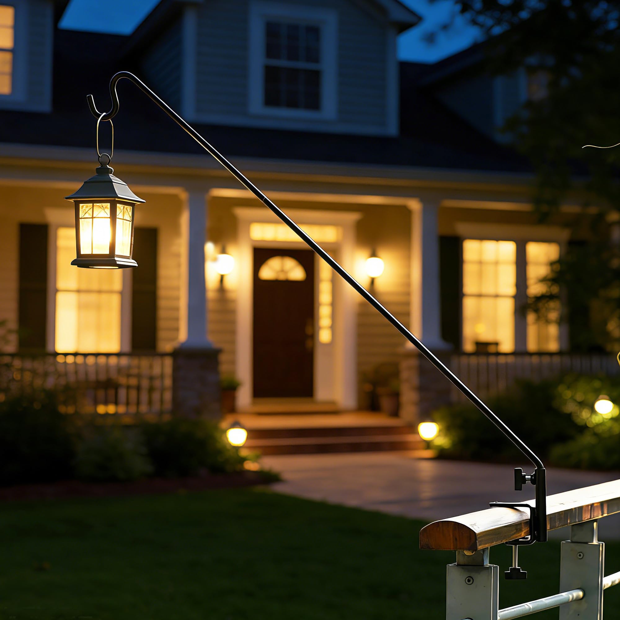 ERYTLLY quick-adjust clamp fitting up to 2-inch rail on porch