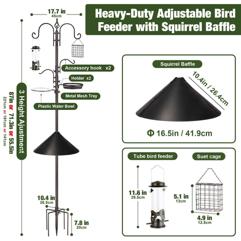 ERYTLLY squirrel guard baffle protects feeders from nibbling in a yard setting