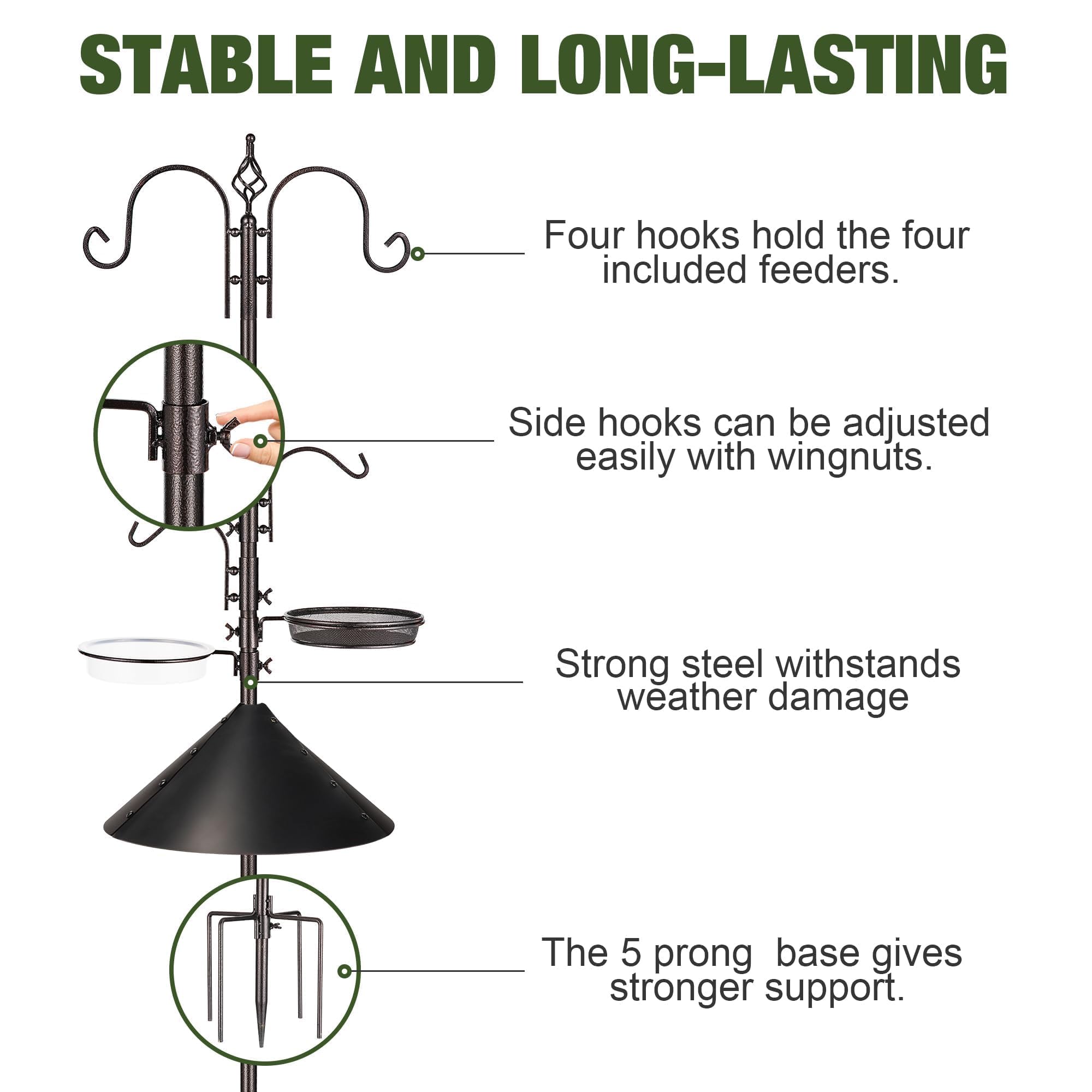 ERYTLLY suet cage and tube feeder offer varied food options to attract birds year round