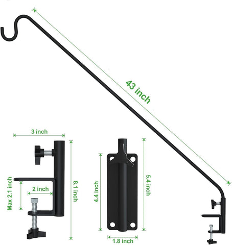 ERYTLLY heavy-duty deck hook clamps securely for bird feeders and lanterns