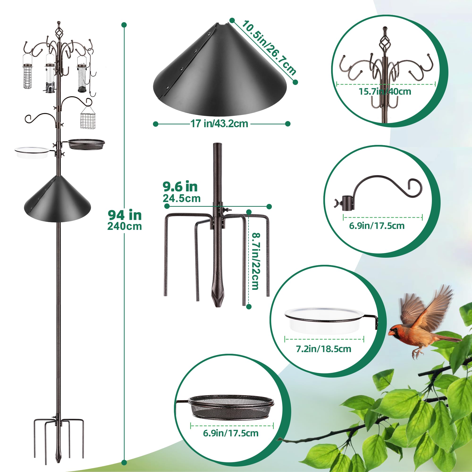 ERYTLLY Multi-hook setup on pole for diverse feeding