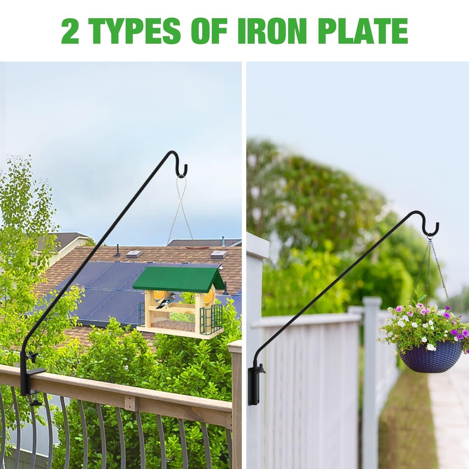 ERYTLLY plant hanger deck hook supports lightweight pots on the railing