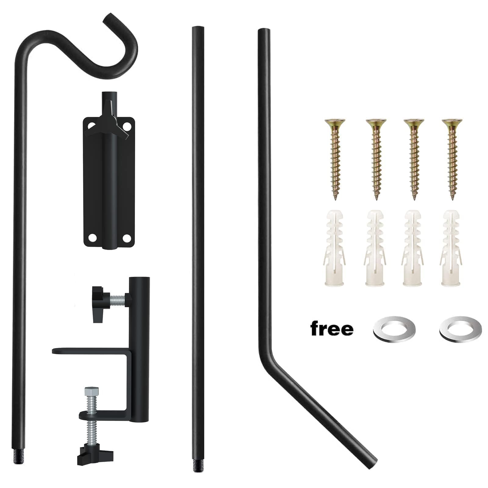 ERYTLLY weatherproof black finish keeps outdoor hangers sturdy