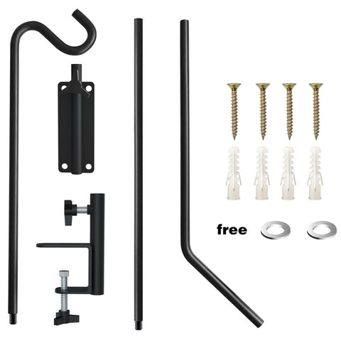 ERYTLLY weatherproof black finish keeps outdoor hangers sturdy