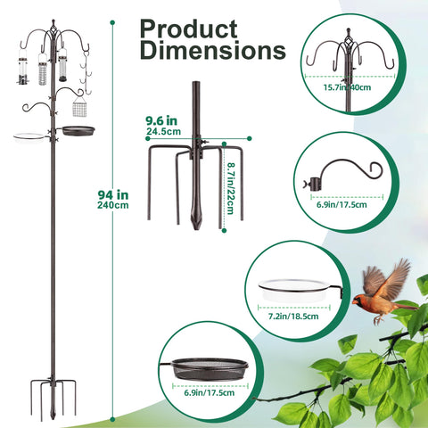 ERYTLLY top hooks and trays for multiple feeders, enabling versatile placement
