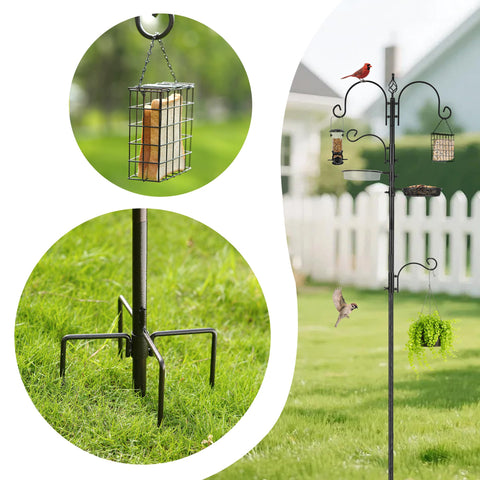 ERYTLLY Bird Feeding Station Kit water bowl supports a small bird bath.