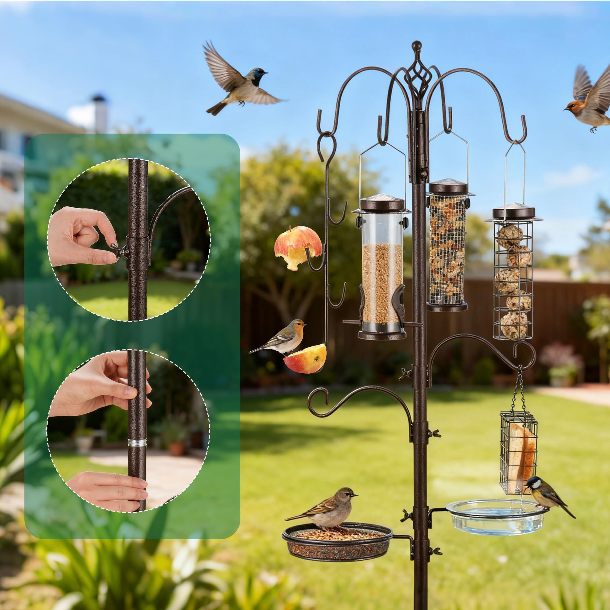 ERYTLLY rust-resistant pole provides durable year‑round garden display
