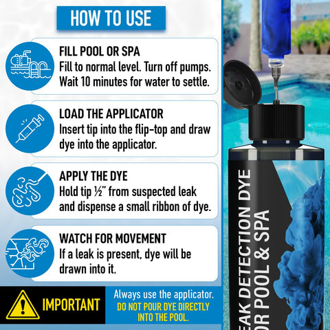 Escentile biodegradable dye works with all pool types and environments.
