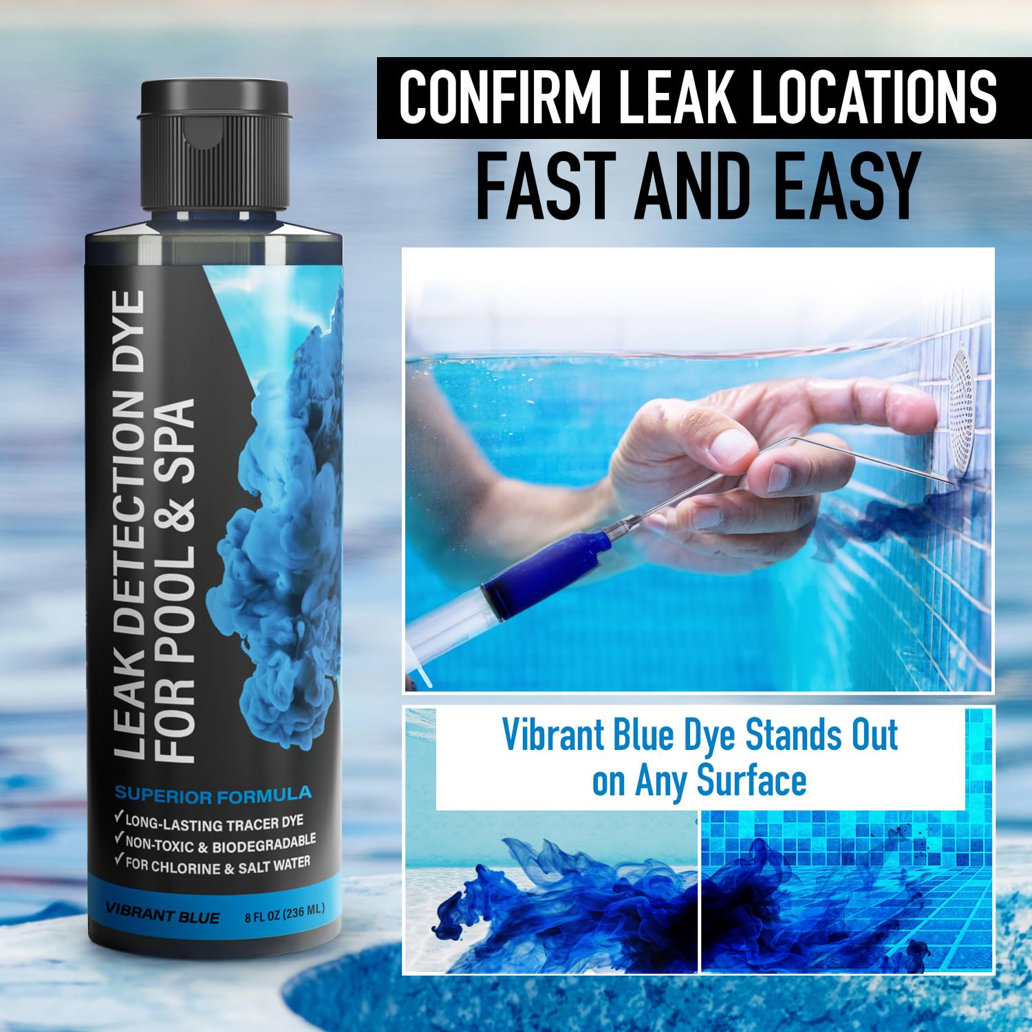 Escentile precision applicator 10ml stainless steel for precise leak tracing.