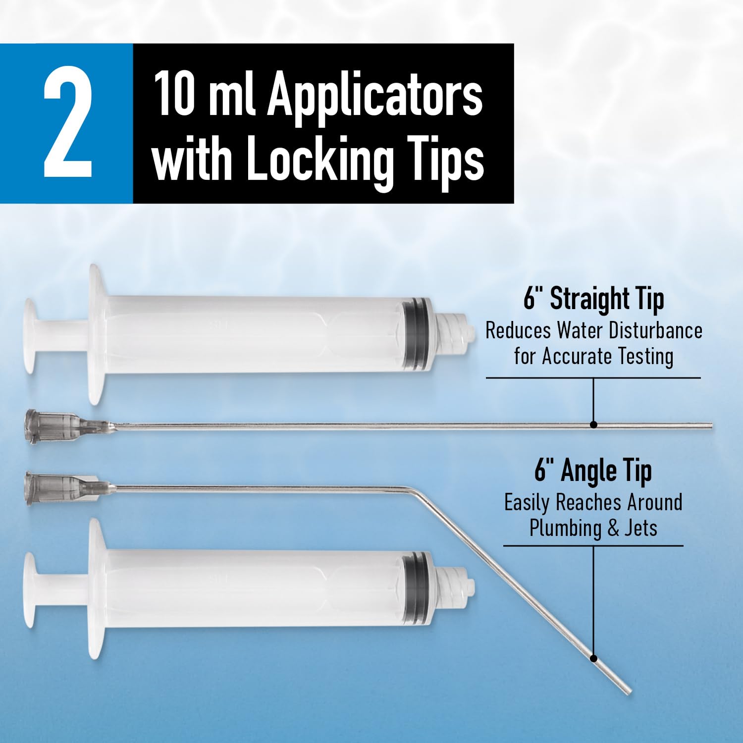 Escentile precision applicator 6 inch angled tip for tight spots.