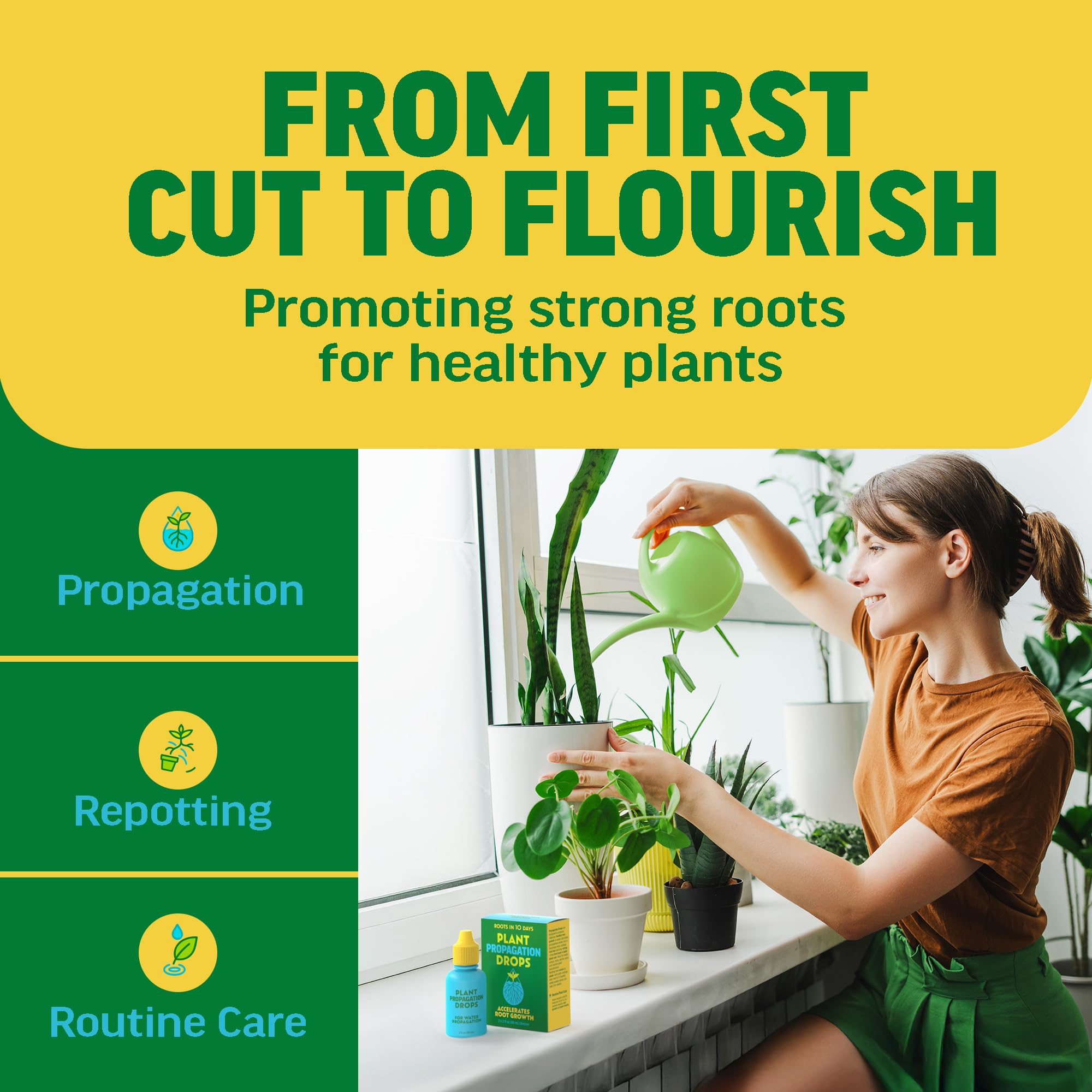 Escentile Rooting Drops setup for cuttings supports reliable early root development