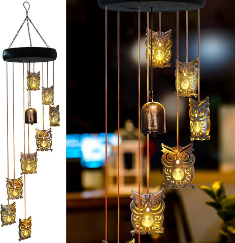 esgarden christmas owl lights add seasonal charm to patios and gardens