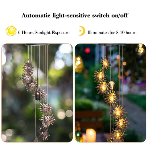EsGarden sun-moon-star wind chimes are ideal as a thoughtful gift idea