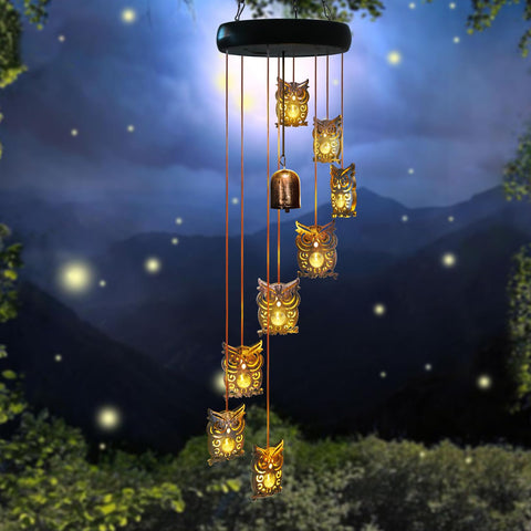 esgarden 8-led owl wind chimes make a thoughtful gift for mom or grandma
