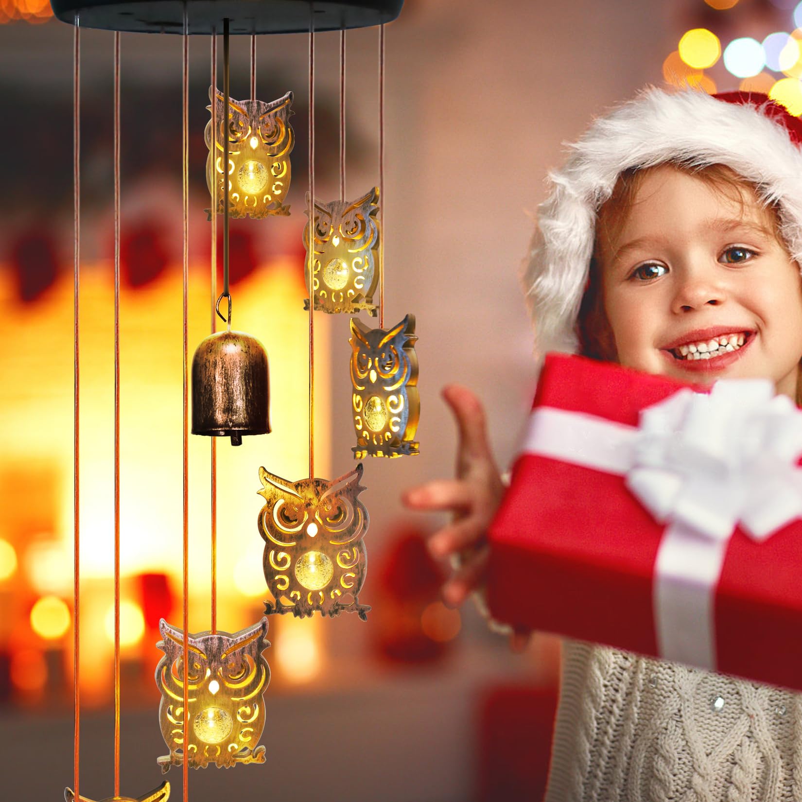 esgarden solar owl chimes for yard provide warm, energy-efficient illumination