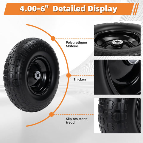 eshcol 4.00-6 polyurethane tire delivers puncture-resistant, maintenance-free operation