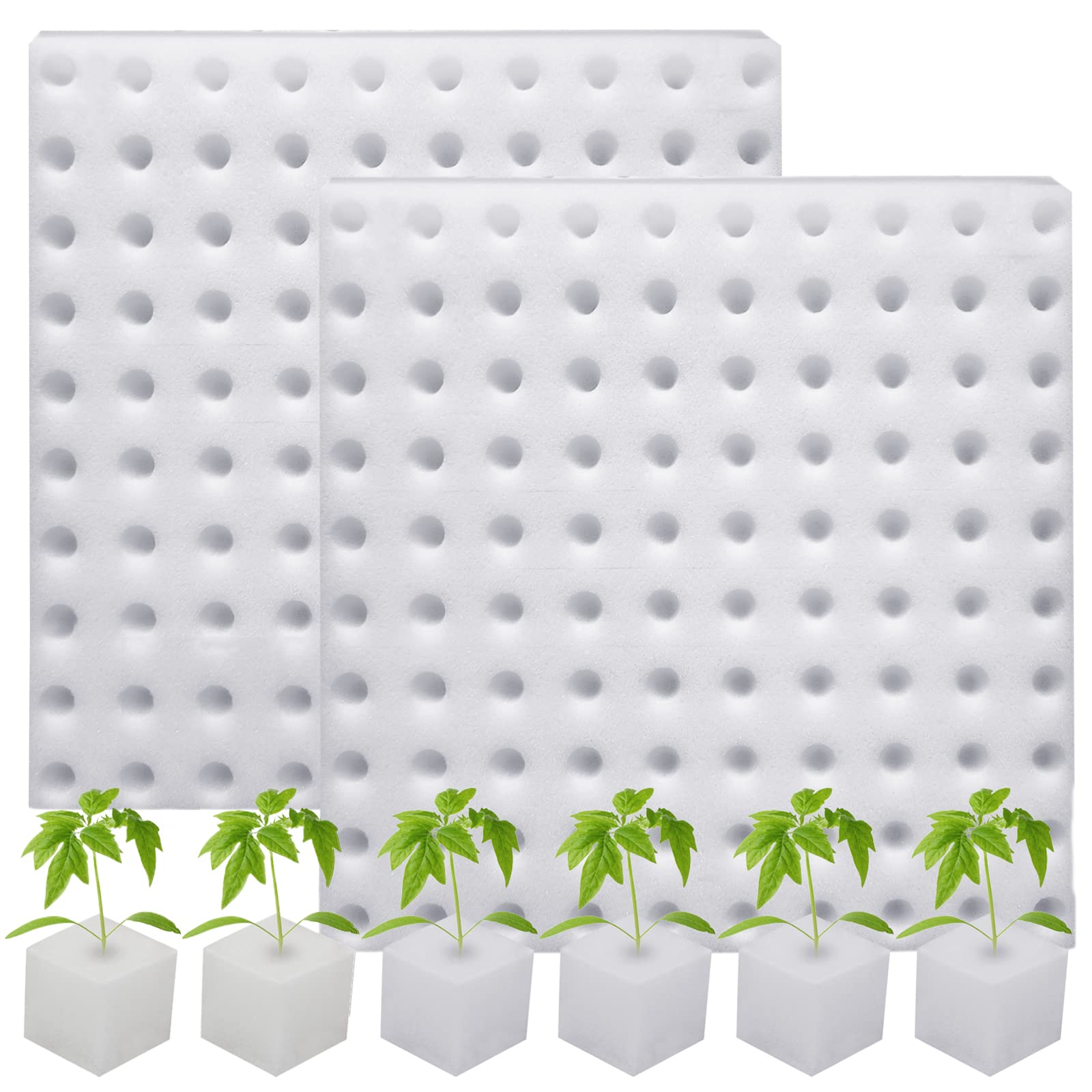 Eshylala hydroponic sponge set with 200 small sponges for seedling growth