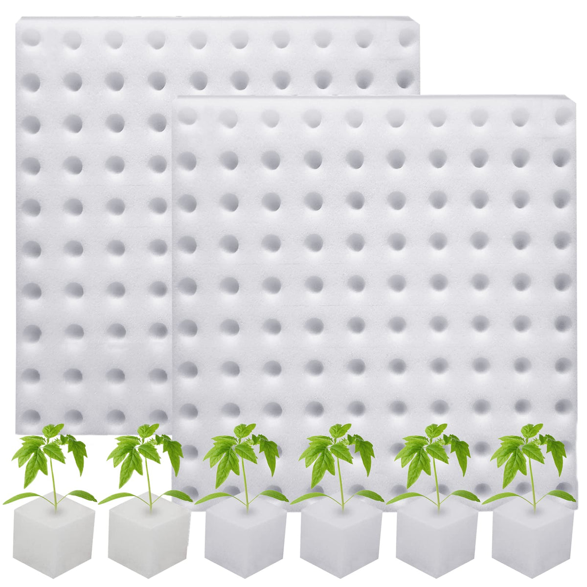 Eshylala hydroponic sponge set with 200 small sponges for seedling growth